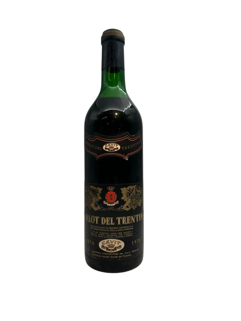 Flasche Rotwein Merlot del Trentino Cavit 1970