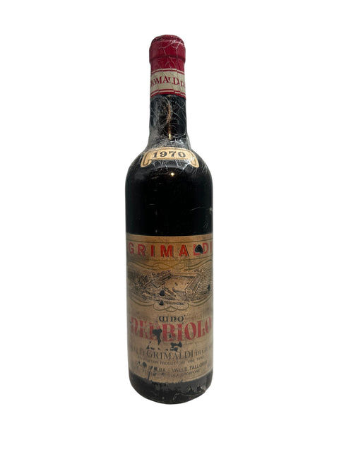 Flasche Nebbiolo Grimaldi 1970 italienischer Rotwein