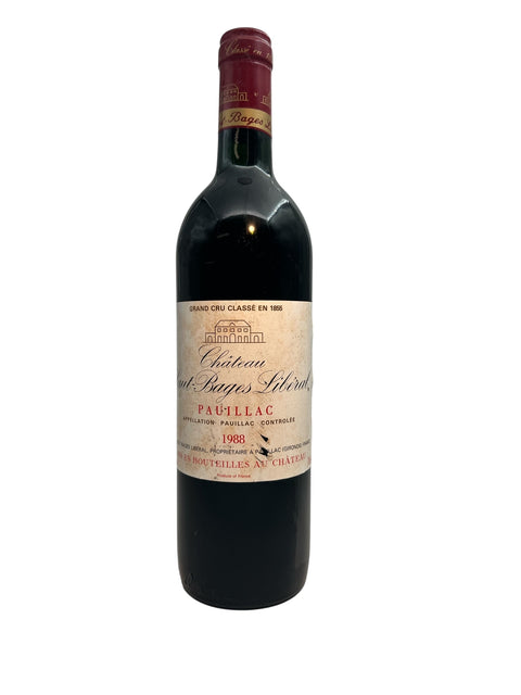 Flasche Rotwein Pauillac Château Haut-Bages Libéral 1988