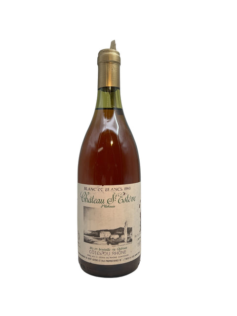 Flasche Weißwein Blanc de Blancs Château St. Estève 1983