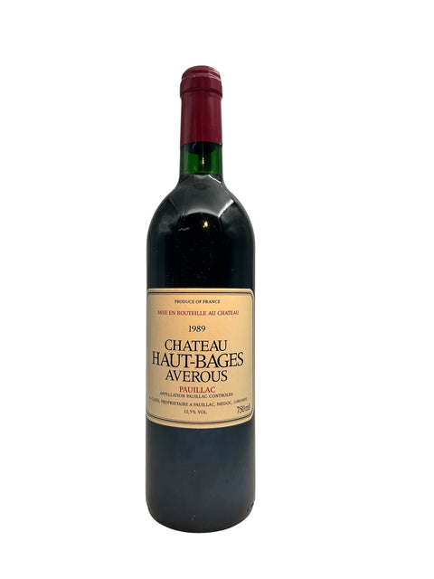 Flasche Chateau Haut-Bages Averous aus dem Jahr 1989