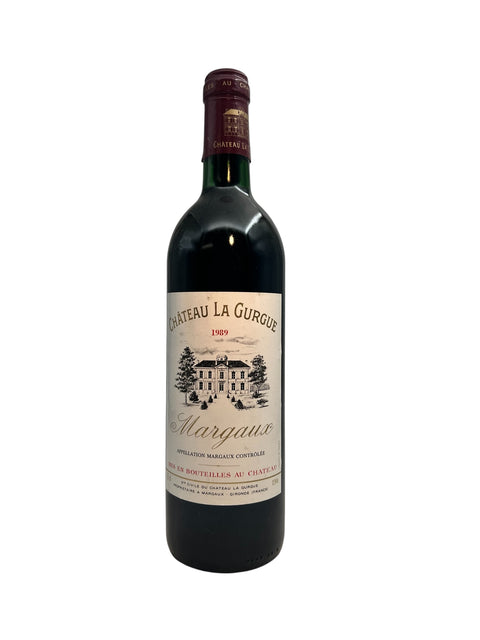 Flasche Rotwein Margaux Chateau La Gurgue 1989
