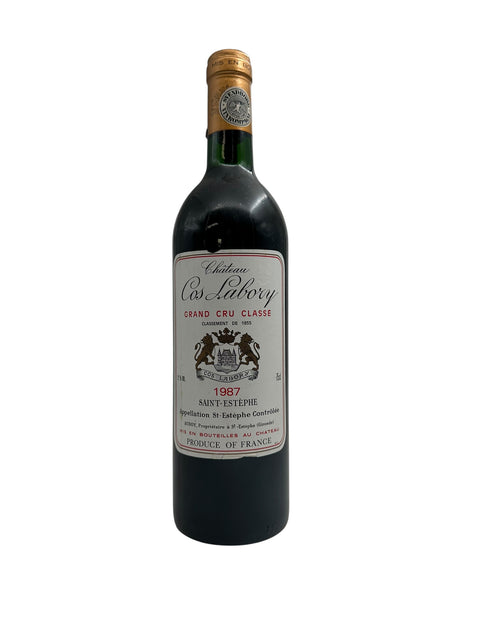 Flasche Rotwein Château Cos Labory 1987 Grand Cru Classé