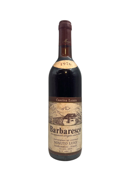 Flasche Rotwein Barbaresco Minuto Luigi 1976
