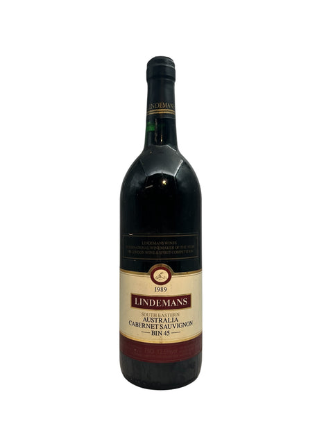 Flasche Cabernet Sauvignon Lindemans 1989er Wein