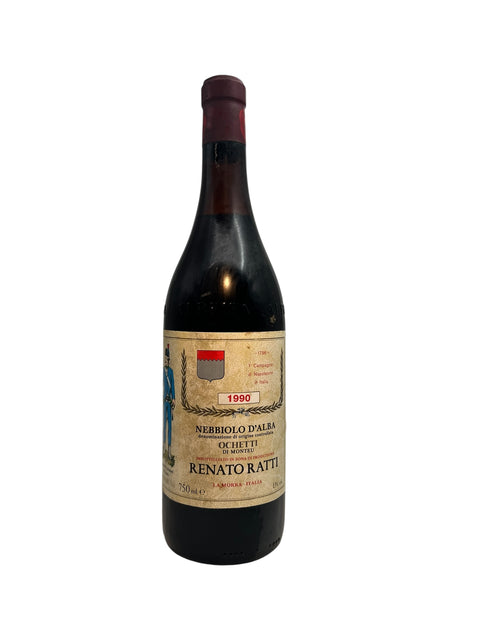 Flasche Ochetti Renato Ratti 1990 Nebbiolo d'Alba Rotwein