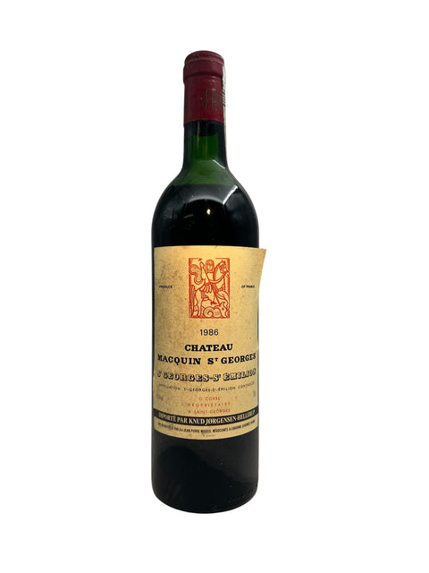 Flasche Rotwein Chateau Macquin St Georges 1986