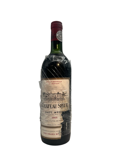 Flasche Rotwein Chateau Segur 1988 aus Haut-Médoc