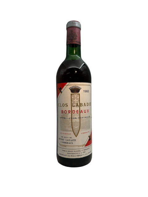 Flasche Clos Labadie Henry Lataste 1968