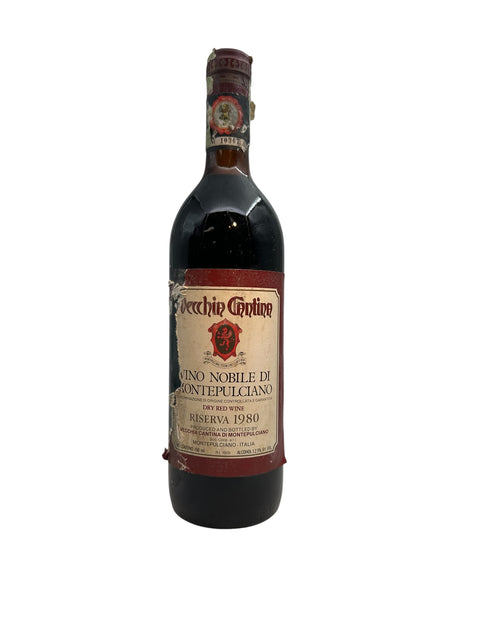 Italienischer Vino Nobile di Montepulciano von Vecchia Cantina 1980 Flasche