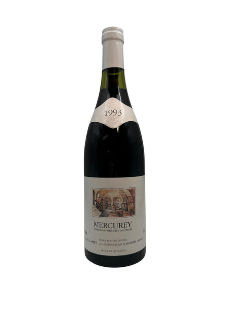 Flasche Rotwein Mercurey Jean Gamet 1993