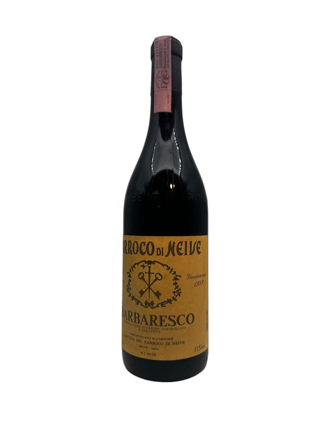 Flasche Barbaresco Parroco di Neive 1989 mit Etikett