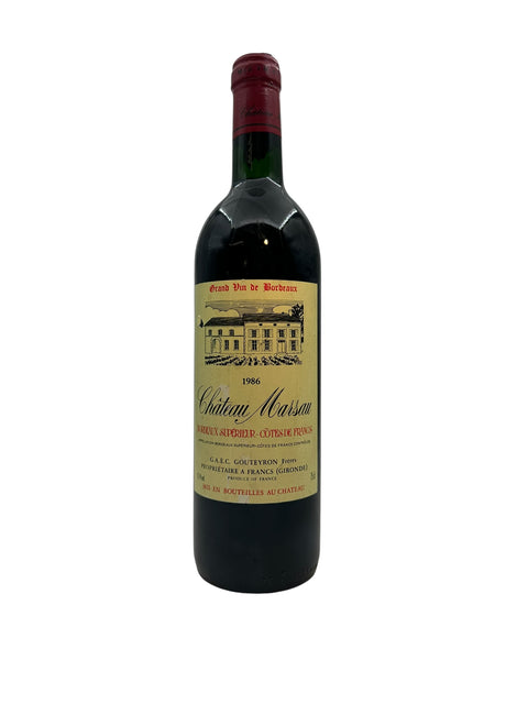 Flasche Bordeaux-Rotwein Château Marsau 1986