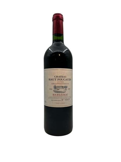 Flasche Rotwein Cuvée Exceptionnelle Château Haut Foucaud aus dem Jahr 1999