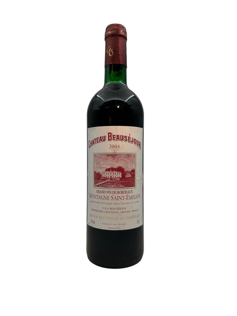 Bouteille de vin rouge Château Beauséjour 2004