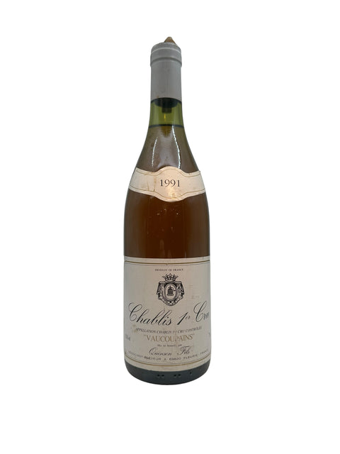 Flasche Chablis Vaucoupin Quinson Fils 1991