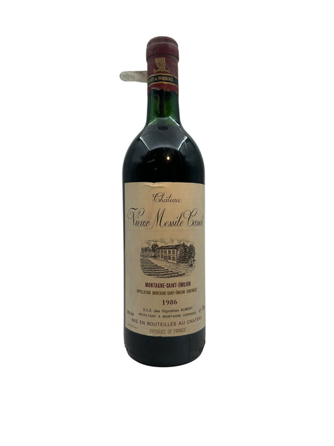 Flasche Rotwein Vieille Mairie Chateau 1986