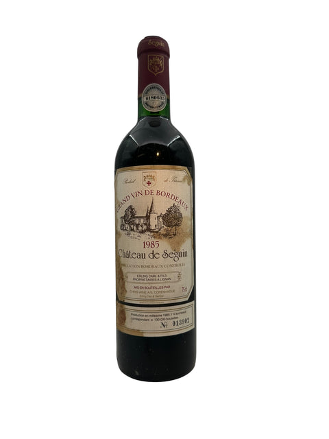 Flasche Rotwein Château de Seguin 1985 aus Bordeaux