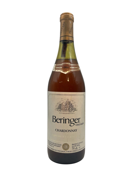 Bouteille de Chardonnay Beringer de 1986