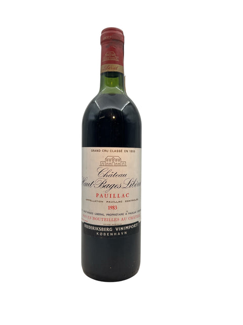 Bouteille de vin rouge Château Haut-Bages Libéral 1983 de Pauillac
