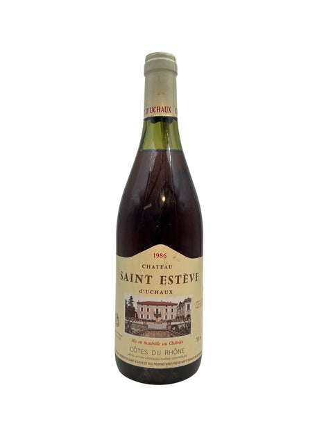 Bouteille de vin rouge Château Saint Estève 1986 des Côtes du Rhône