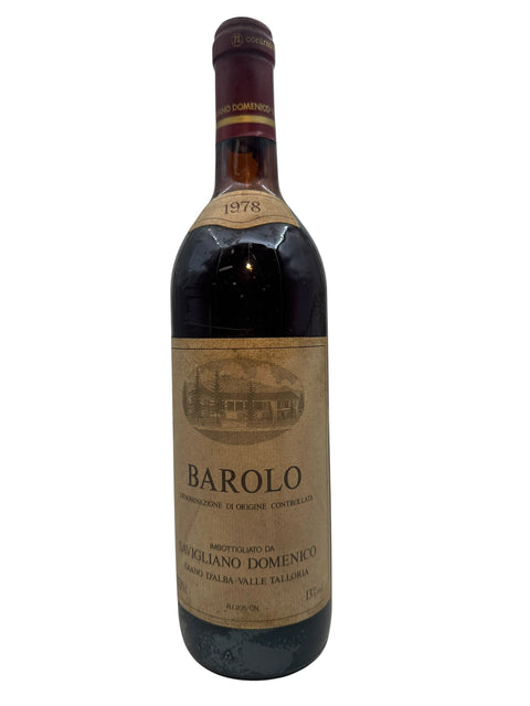 Flasche Barolo-Rotwein Savigliano Domenico 1978