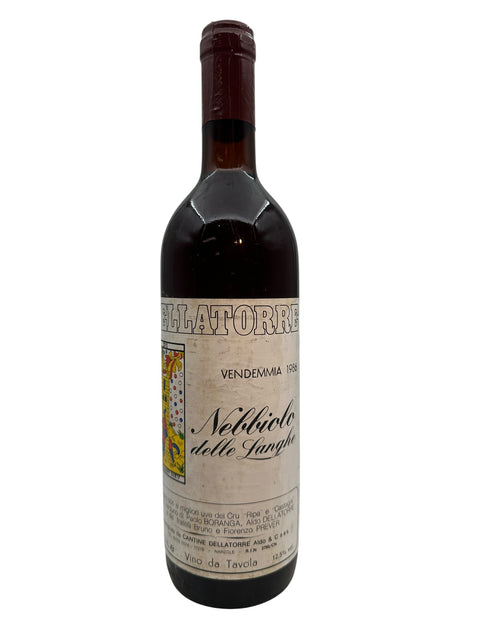 Flasche Rotwein Nebbiolo delle Langhe aus dem Jahr 1986