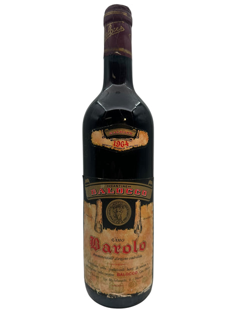 Flasche Rotwein Barolo Balocco 1964
