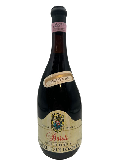 Barolo Castello di Lozzolo 1987 mit detailreicher Etikettengestaltung