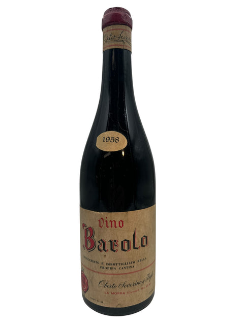 Flasche Rotwein Barolo Oberto Severino 1958