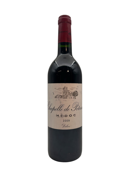 Bouteille de vin rouge Chapelle de Potensac Delon 2009