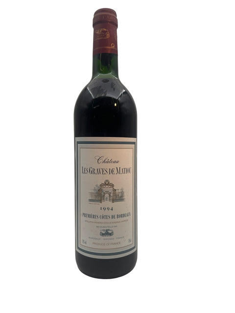 Bouteille de vin rouge Château Les Graves de Maimou 1994